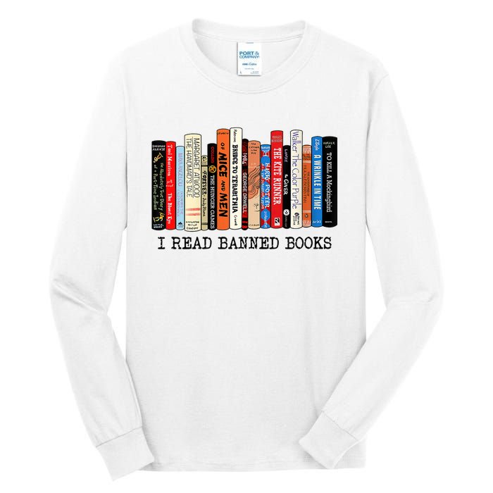 I'm With The Banned Funny Bookworm Tee Banned Book Tall Long Sleeve T-Shirt