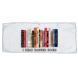 I'm With The Banned Funny Bookworm Tee Banned Book Large Microfiber Waffle Golf Towel