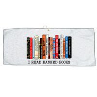 I'm With The Banned Funny Bookworm Tee Banned Book Large Microfiber Waffle Golf Towel