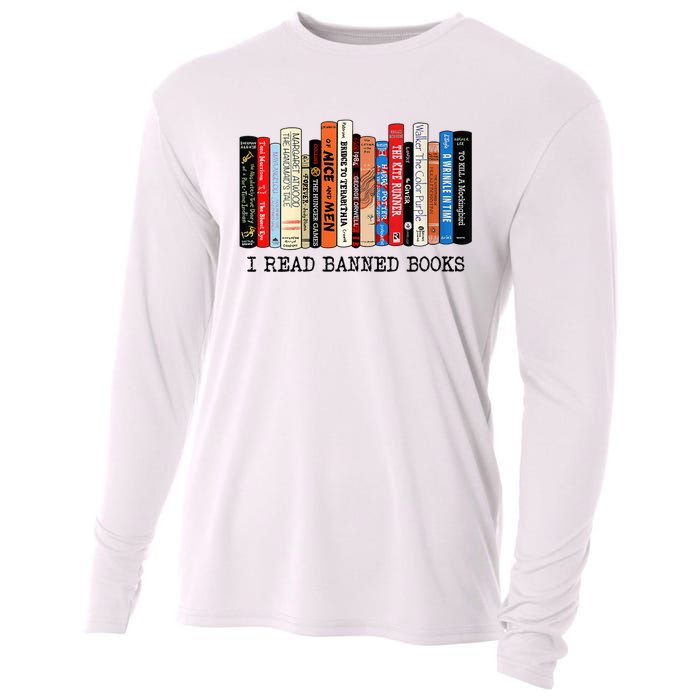 I'm With The Banned Funny Bookworm Tee Banned Book Cooling Performance Long Sleeve Crew