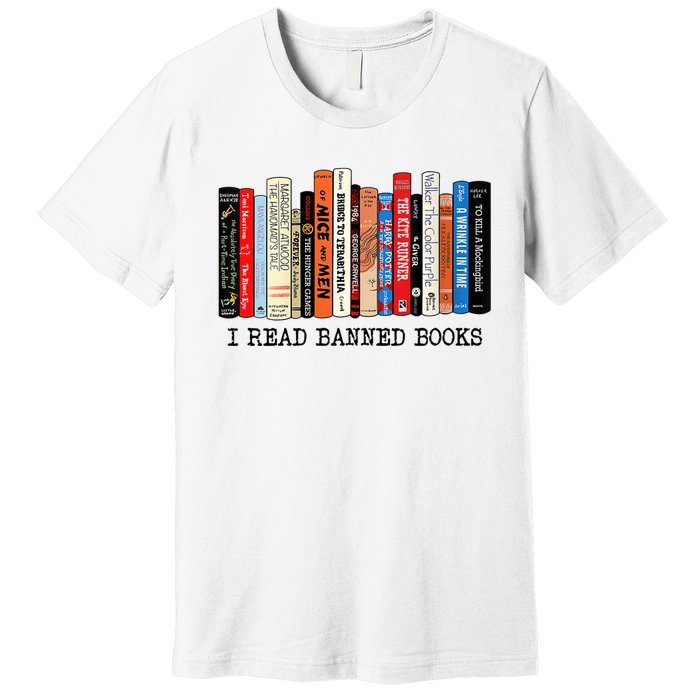 I'm With The Banned Funny Bookworm Tee Banned Book Premium T-Shirt