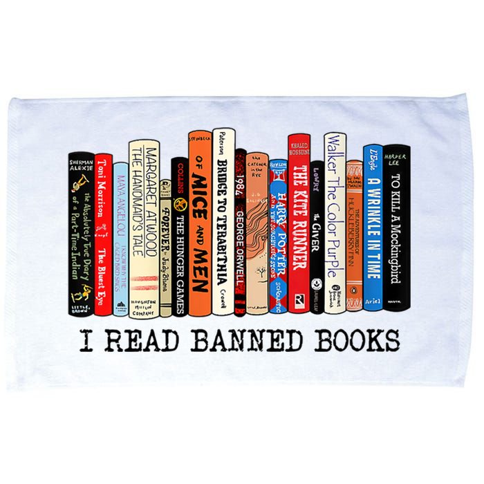 I'm With The Banned Funny Bookworm Tee Banned Book Microfiber Hand Towel