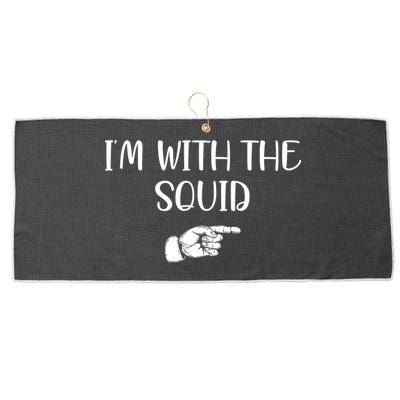 Im With The Squid Large Microfiber Waffle Golf Towel