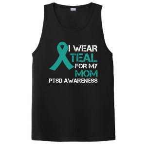 I Wear Teal For My Mom Support Ptsd Warrior Gift PosiCharge Competitor Tank