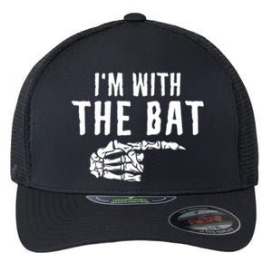 IM With The Bat Funny Matching Couple Costume Halloween Flexfit Unipanel Trucker Cap