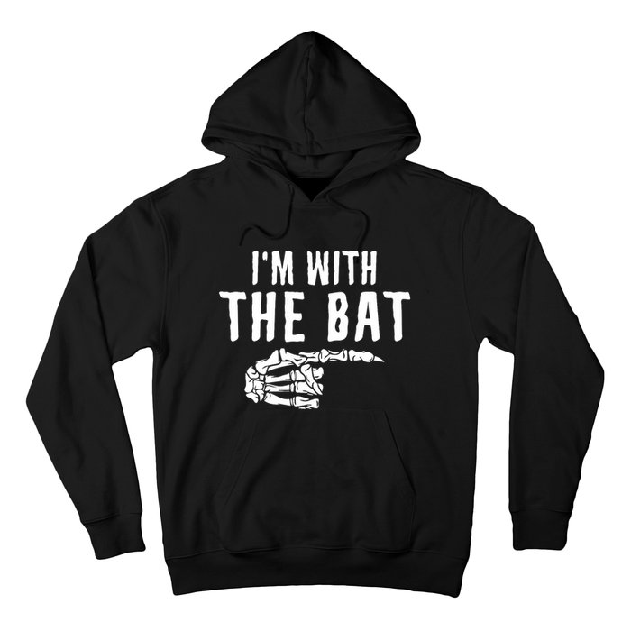 IM With The Bat Funny Matching Couple Costume Halloween Hoodie