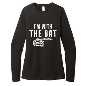 IM With The Bat Funny Matching Couple Costume Halloween Womens CVC Long Sleeve Shirt