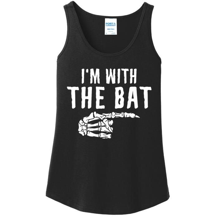 IM With The Bat Funny Matching Couple Costume Halloween Ladies Essential Tank