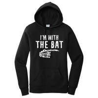 IM With The Bat Funny Matching Couple Costume Halloween Women's Pullover Hoodie