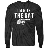 IM With The Bat Funny Matching Couple Costume Halloween Tie-Dye Long Sleeve Shirt