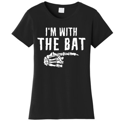 IM With The Bat Funny Matching Couple Costume Halloween Women's T-Shirt