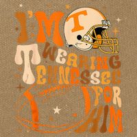 Im Wearing Tennessee Orange For Him Tennessee Football Cotton Canvas Backpack
