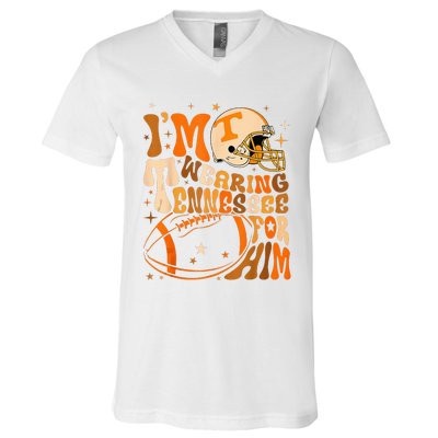 Im Wearing Tennessee Orange For Him Tennessee Football V-Neck T-Shirt