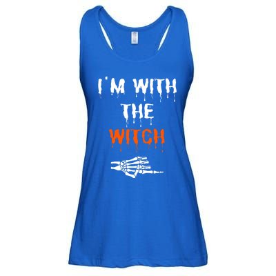 Im With The Witch Skeleton Hand Halloween Witch Costume Gift Ladies Essential Flowy Tank