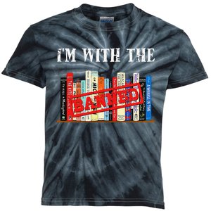 I'm With The Banned Funny Book Readers I Read Banned Books Kids Tie-Dye T-Shirt