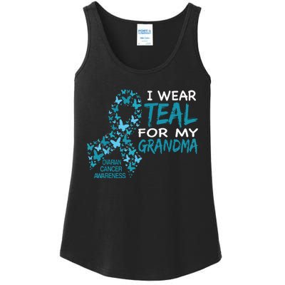 I Wear Teal For My Grandma Ovarian Cancer Awareness T Ladies Essential Tank