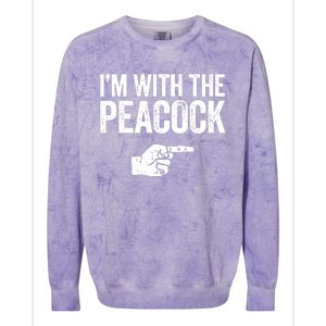 I'm With The Peacock Matching Peacock Shirts Colorblast Crewneck Sweatshirt