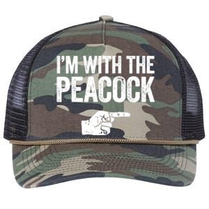 I'm With The Peacock Matching Peacock Shirts Retro Rope Trucker Hat Cap