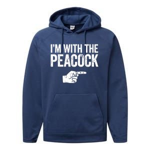 I'm With The Peacock Matching Peacock Shirts Performance Fleece Hoodie