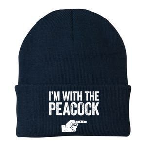 I'm With The Peacock Matching Peacock Shirts Knit Cap Winter Beanie