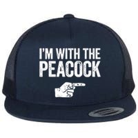 I'm With The Peacock Matching Peacock Shirts Flat Bill Trucker Hat