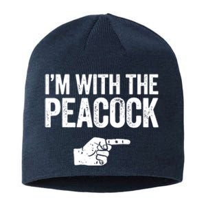 I'm With The Peacock Matching Peacock Shirts Sustainable Beanie