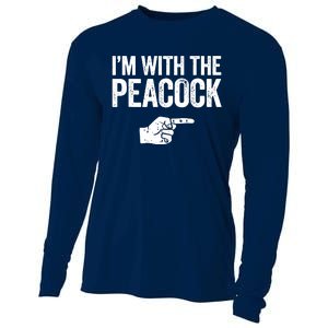 I'm With The Peacock Matching Peacock Shirts Cooling Performance Long Sleeve Crew