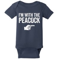 I'm With The Peacock Matching Peacock Shirts Baby Bodysuit