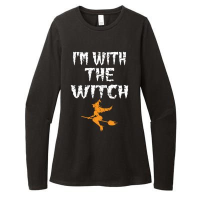 Im With The Witch Halloween Matching Couple Costume Witch Gift Womens CVC Long Sleeve Shirt