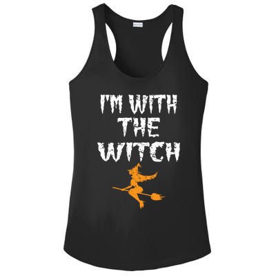 Im With The Witch Halloween Matching Couple Costume Witch Gift Ladies PosiCharge Competitor Racerback Tank