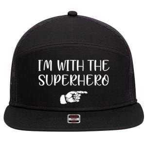 Im With The Superhero 7 Panel Mesh Trucker Snapback Hat