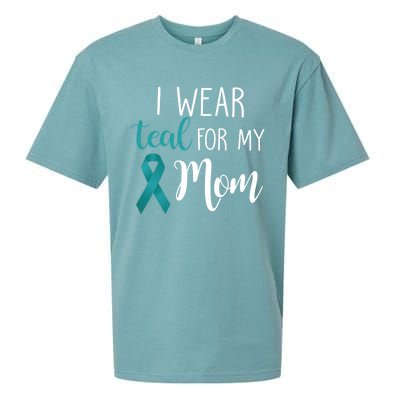 I Wear Teal For My Mom Gift Sueded Cloud Jersey T-Shirt