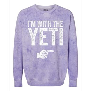 IM With The Yeti Matching Yeti Costume Colorblast Crewneck Sweatshirt