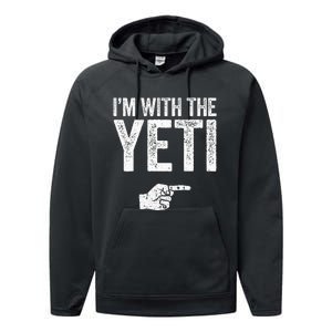 IM With The Yeti Matching Yeti Costume Performance Fleece Hoodie