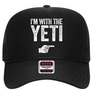 IM With The Yeti Matching Yeti Costume High Crown Mesh Back Trucker Hat