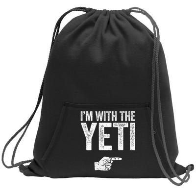 IM With The Yeti Matching Yeti Costume Sweatshirt Cinch Pack Bag