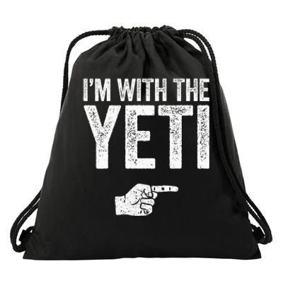 IM With The Yeti Matching Yeti Costume Drawstring Bag