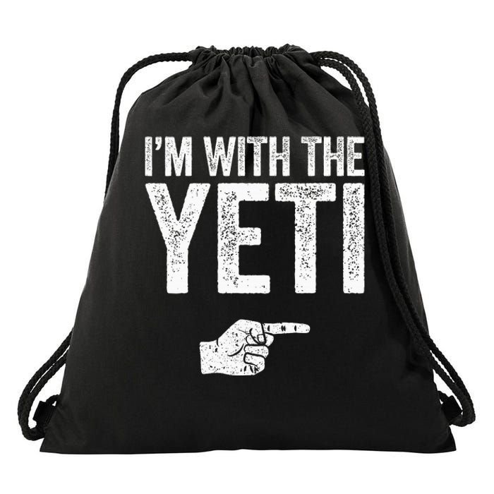 IM With The Yeti Matching Yeti Costume Drawstring Bag