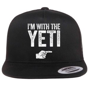 IM With The Yeti Matching Yeti Costume Flat Bill Trucker Hat