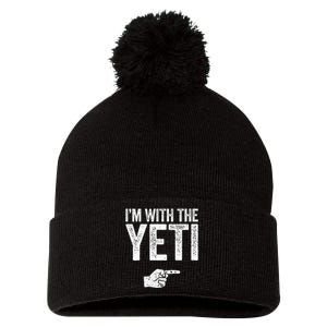 IM With The Yeti Matching Yeti Costume Pom Pom 12in Knit Beanie