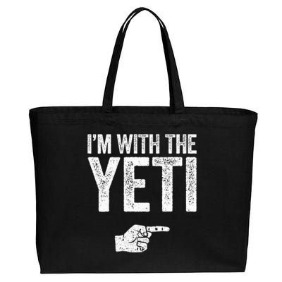 IM With The Yeti Matching Yeti Costume Cotton Canvas Jumbo Tote