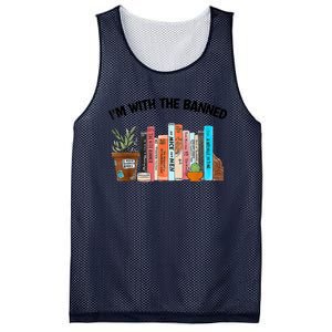 I'm With The Banned Funny Book Readers I Read Banned Books Mesh Reversible Basketball Jersey Tank