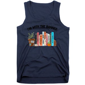 I'm With The Banned Funny Book Readers I Read Banned Books Tank Top