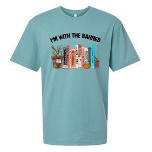 I'm With The Banned Funny Book Readers I Read Banned Books Sueded Cloud Jersey T-Shirt