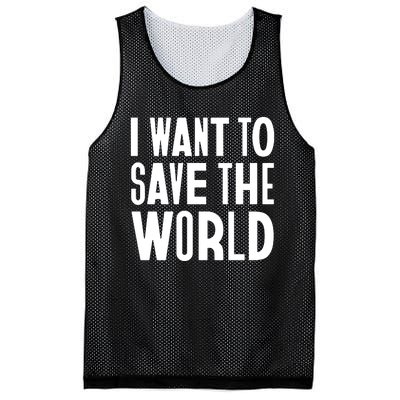 I Want To Save The World Mesh Reversible Basketball Jersey Tank