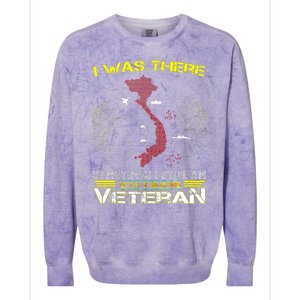 I WAS THERE SOMETIMES I STILL AM VIETNAM VETERAN Colorblast Crewneck Sweatshirt