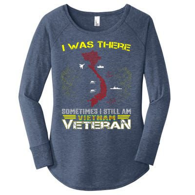 I WAS THERE SOMETIMES I STILL AM VIETNAM VETERAN Women's Perfect Tri Tunic Long Sleeve Shirt