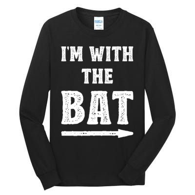 IM With The Bat Costume Halloween Matching Couple Lazy Diy Tall Long Sleeve T-Shirt