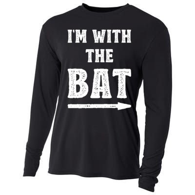 IM With The Bat Costume Halloween Matching Couple Lazy Diy Cooling Performance Long Sleeve Crew