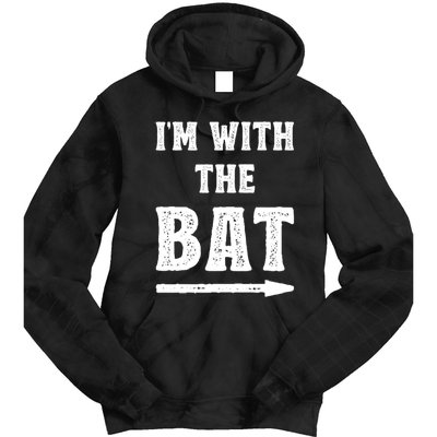 IM With The Bat Costume Halloween Matching Couple Lazy Diy Tie Dye Hoodie